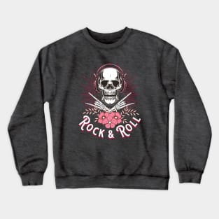 Rock & Roll Skull Crewneck Sweatshirt